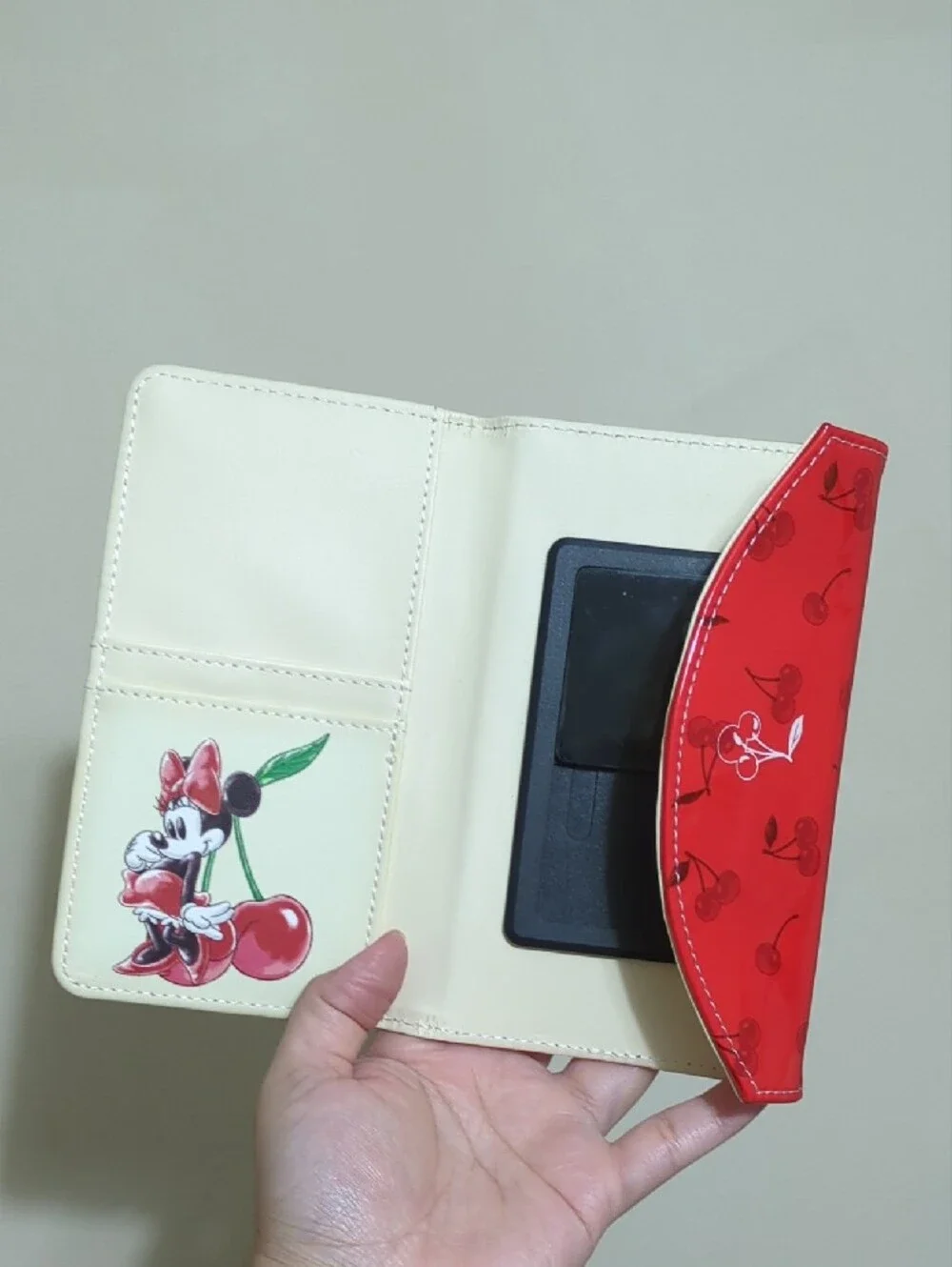 Disney Minnie's Red Cherry Print Card Holder Wallet